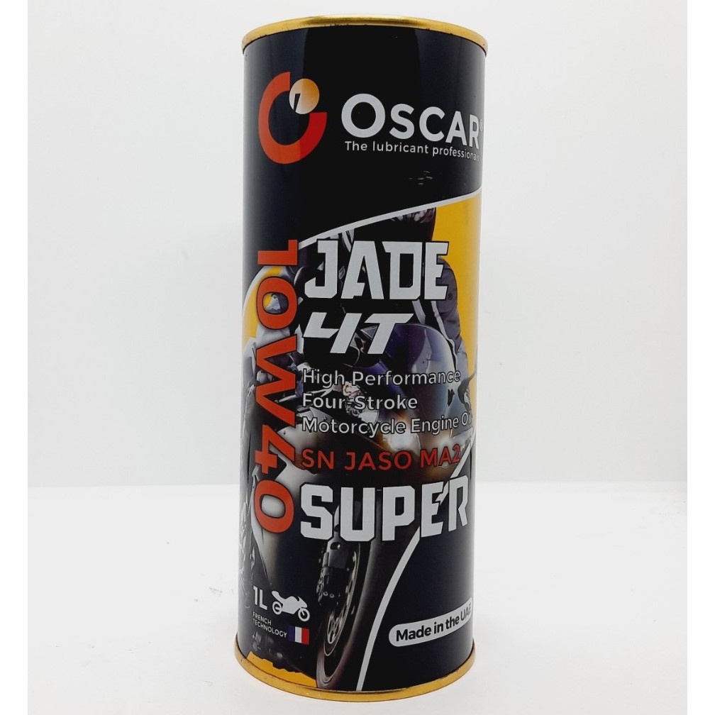 Nhớt Oscar 10W40 1L Jade 4T Super - Nhớt xe số, côn tay full tổng hợp DoChoiXeMay