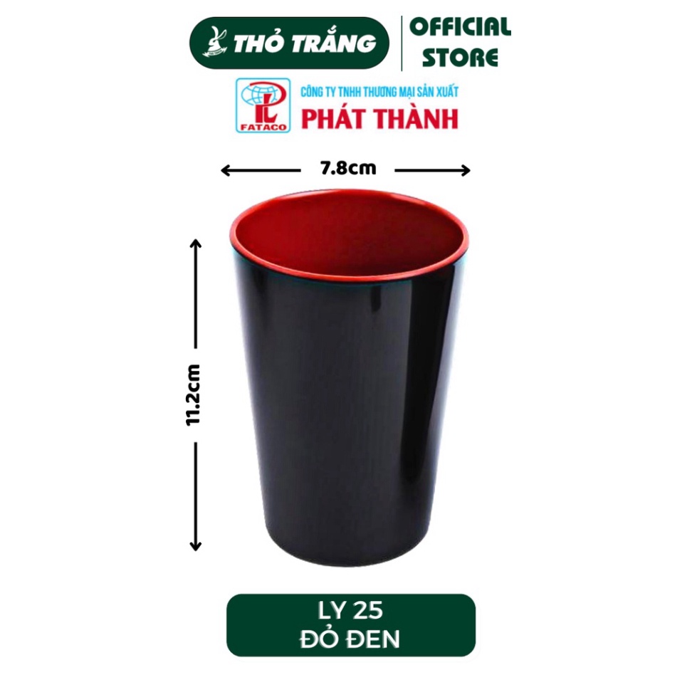 Ly (Cốc) Đỏ Đen nhựa Melamine Fataco Việt Nam