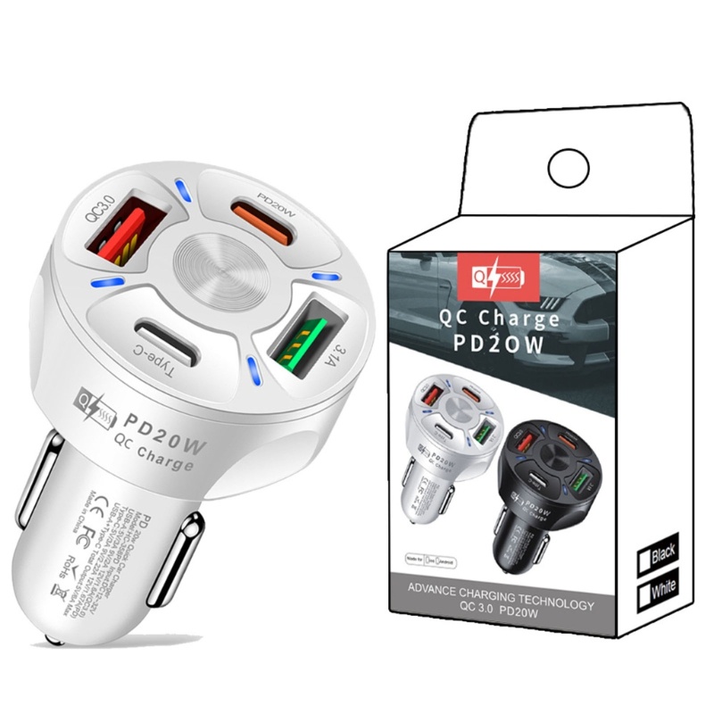 Nama Củ Sạc Nhanh QC3 0 PD20W USB Cho Xe Hơi