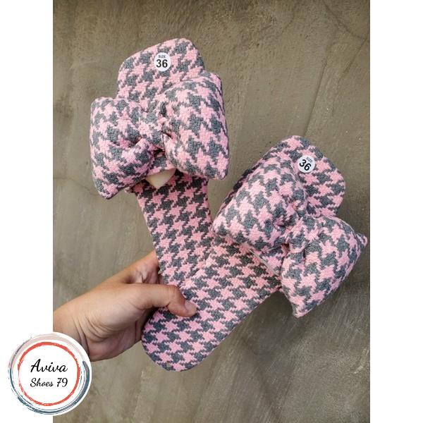 Dép Bản Nơ Phồng CARO SIÊU HÓT 2022 dạo phố đi biển cực xinh.