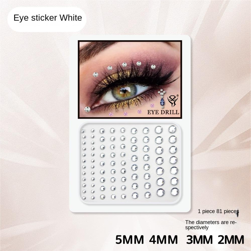 LOMBARD 1 Hộp Đá 3D Tự Dính Nhiều Màu Trang Trí Mặt / Móng Tay / Cơ Thể Tạm Thời DIY