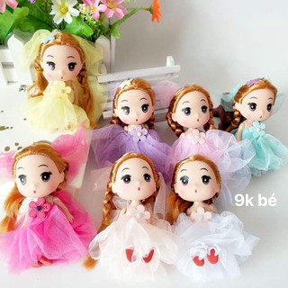 Búp bê chibi xinh xinh tết tóc trang trí bánh kem