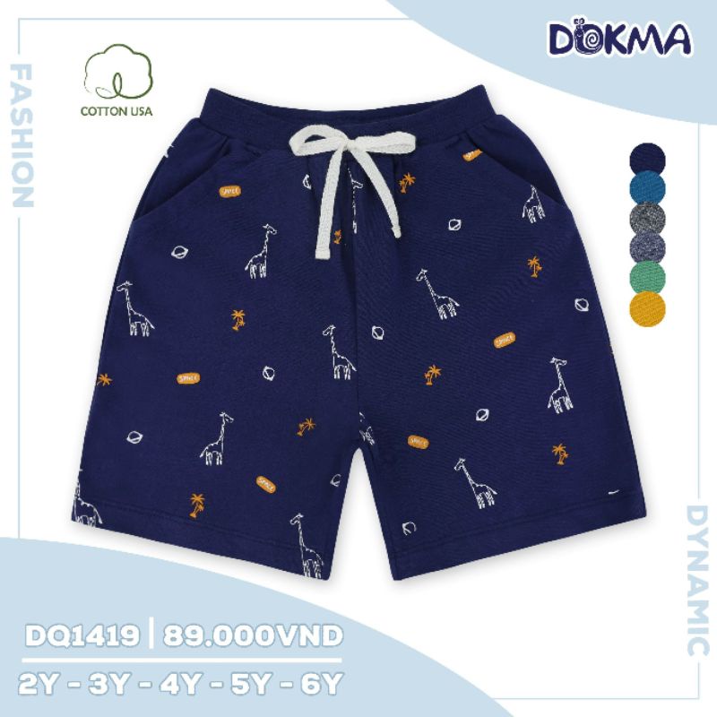 Quần short bé trai Dokma 2-6Y mã DQ1419