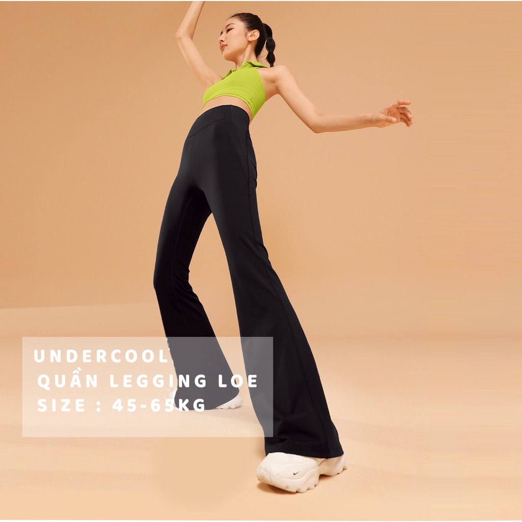 Quần legging ống loe dài tập yoga UNDERCOOL Legging Ống Loe Cạp Cao nâng mông Dài umi bigsize có túi