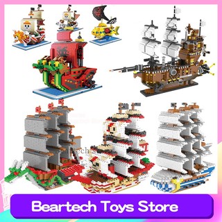 Mini One Pieces ThousandSunny Boat Model Building Blocks Toys Pirate Ships