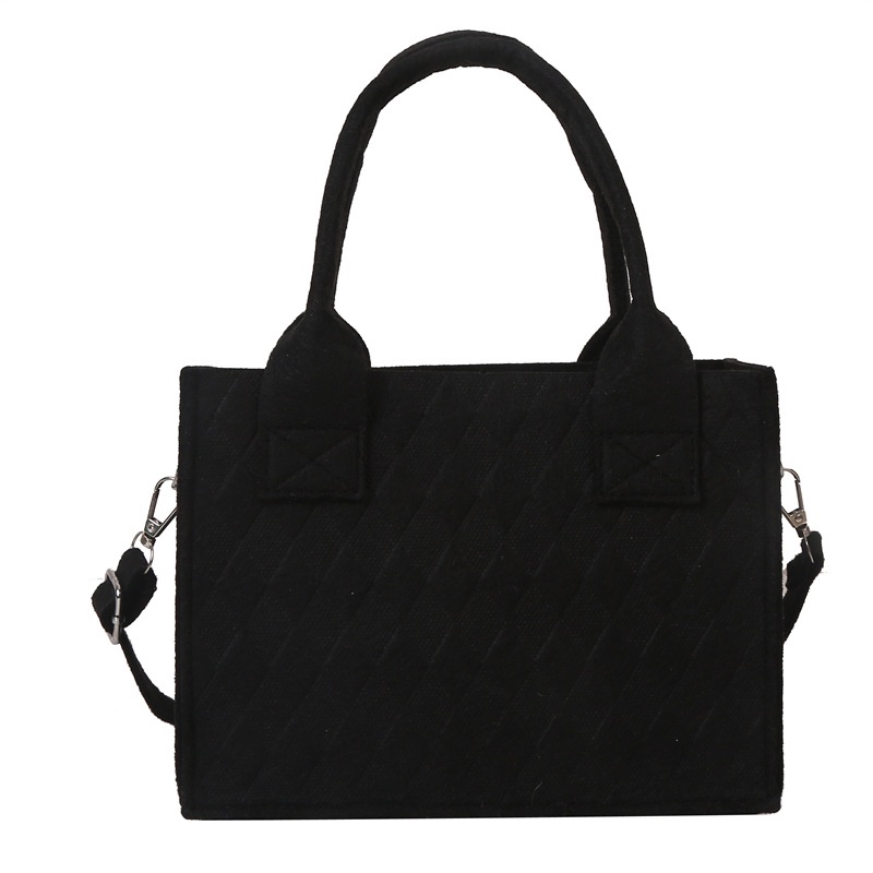 Túi Tote Đeo Vai Sức Chứa Lớn Màu Trơn Đính Đá Đơn Giản Thời Trang
