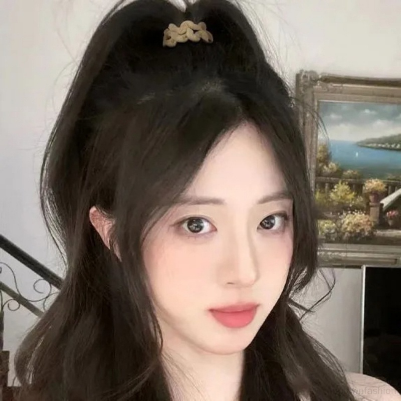 Băng Đô Cài Tóc Màu Trơn Đính Hoa Dễ Thương