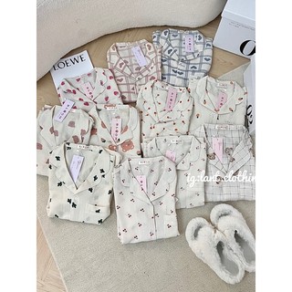 Bộ ngủ pizama cộc tay nhiều hình