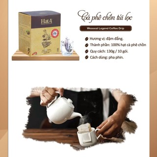 Cà phê chồn phin giấy  Hạt A Cafe Weasel Legend Coffee Drip 130gr
