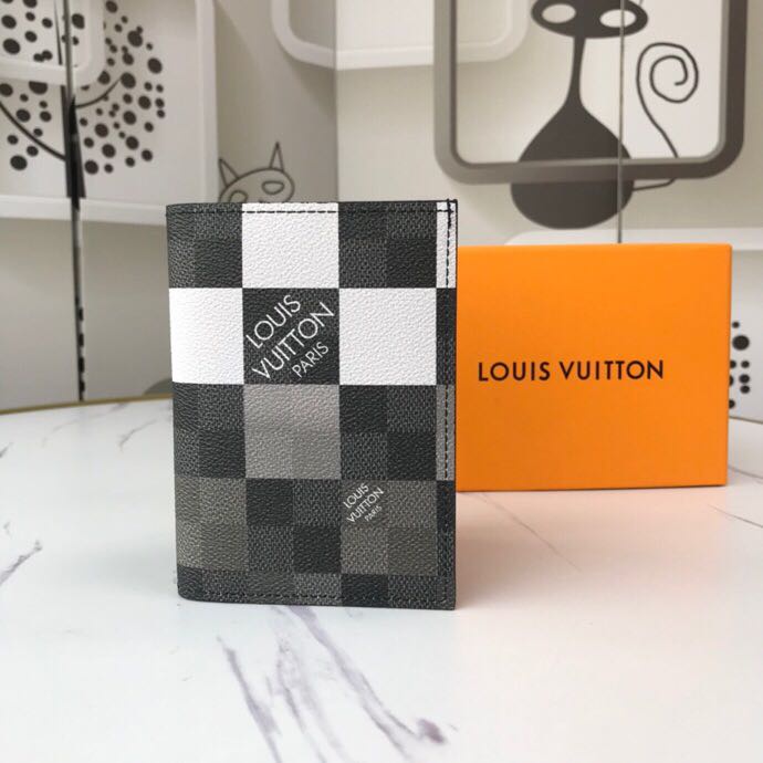 Hình ảnh vật lý của Louis vuitton ban đầu xác thực hộ chiếu bộ LV thời trang của người đàn ông thẻ N60410 sẵn sàng vận chuyển (với hộp)