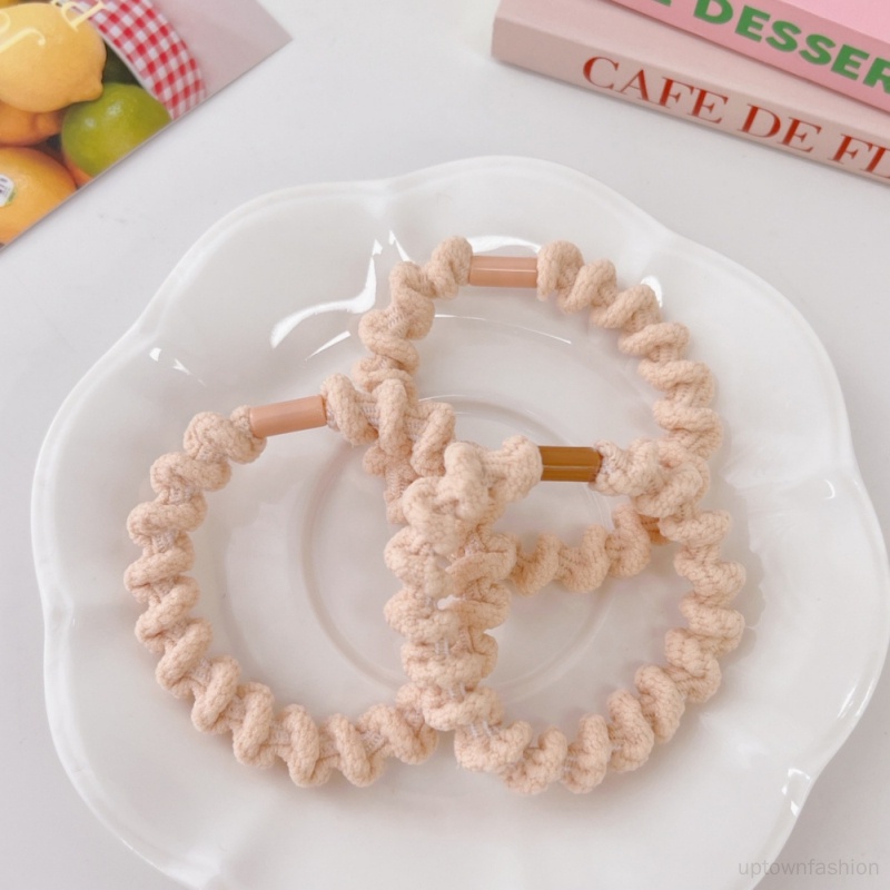 Băng Đô Cài Tóc Màu Trơn Đính Hoa Dễ Thương