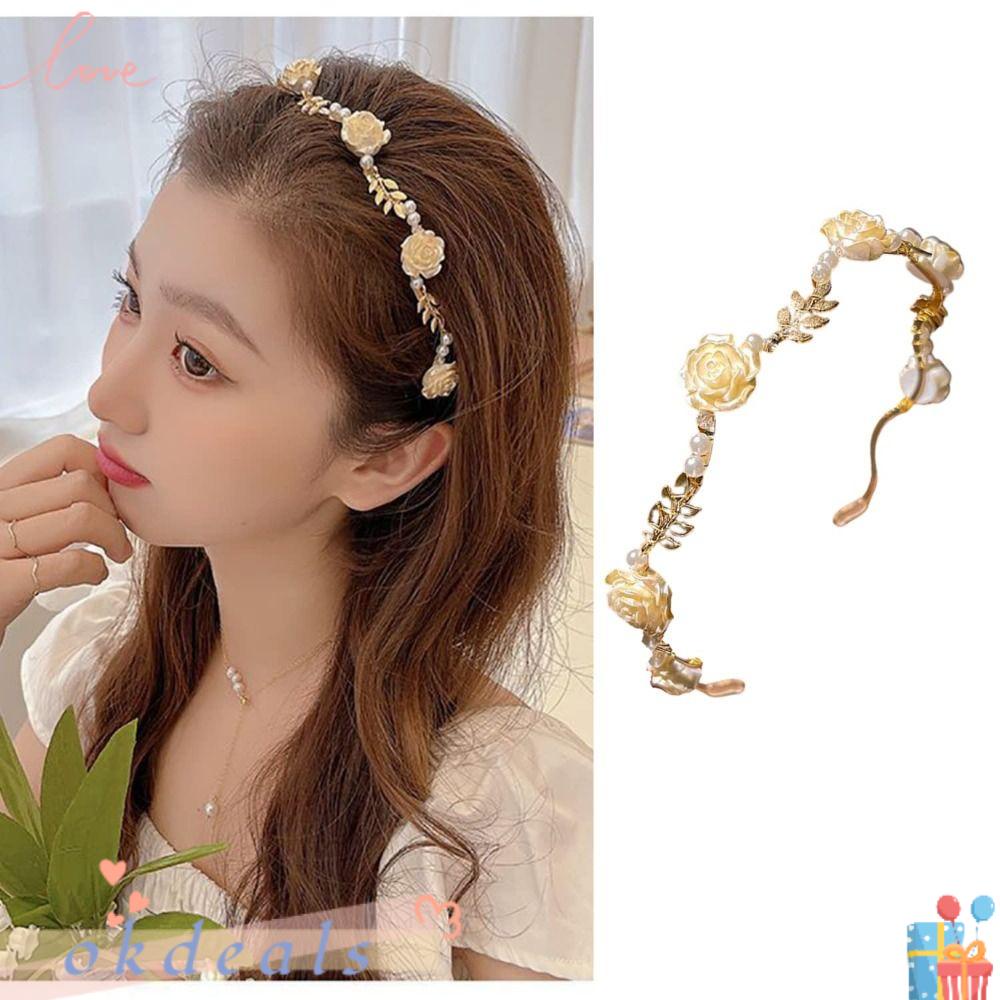 Băng Đô Cài Tóc Đính Hoa Thời Trang Xuân Hè Cho Bạn Gái