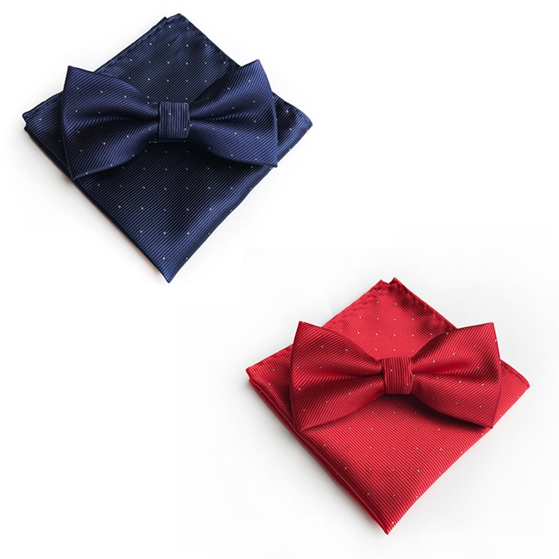 Khăn tay EFAN thắt nơ màu trơn sang trọng có thể điều chỉnh cho nam