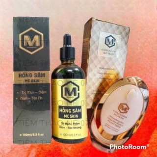 Combo hồng sâm collagen kích bong nhanh