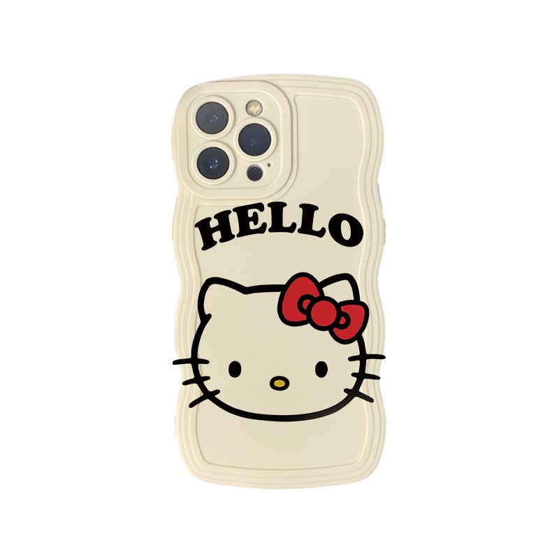 Ốp Điện Thoại Mềm In Chữ hello kitty Cho iphone 14promax 11 13 12 7Plus 8 X XS Max