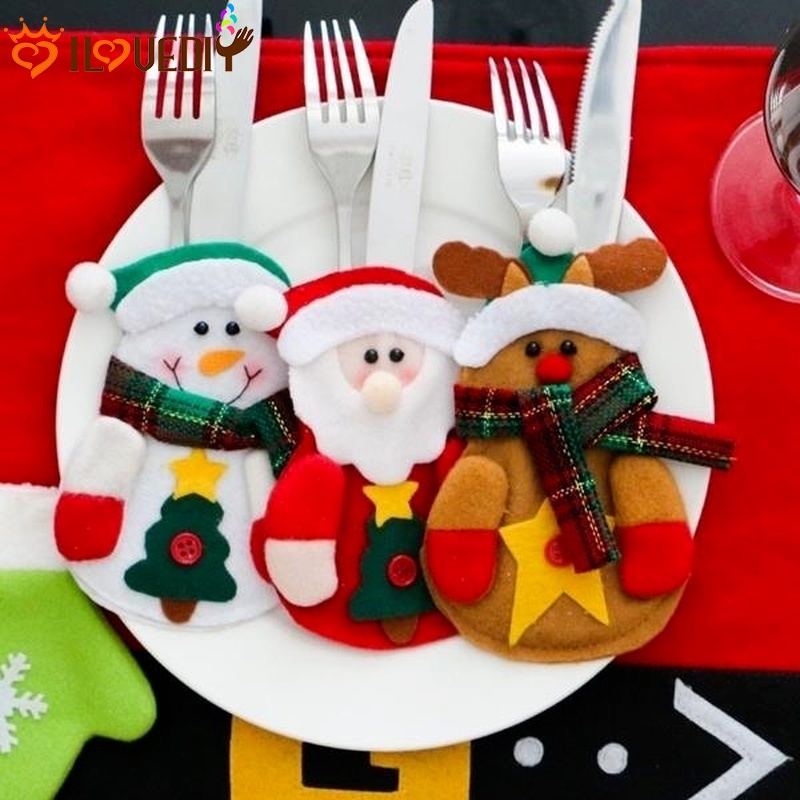 [Home] Sản Phẩm Trang Trí Giáng Sinh [Sản Phẩm Trang Trí Nhà] (Vỏ Bọc Bộ Đồ Ăn Bằng Vải Không Dệt) [Giáng Sinh]