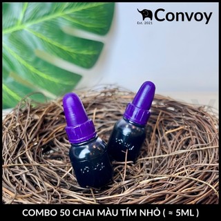 [ Rẻ Bất Ngờ ] Combo 50 Chai Màu Tím Nhỏ ( ≈ 5ml ) Tiện Lợi Hơn / Màu Nước Mỹ Hoà Chính Hãng / Phụ Gia Thực Phẩmrm cđ