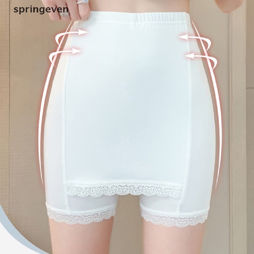 Quần Short An Toàn Lưng Cao Co Giãn Không Đường May Viền Ren Thời Trang Xuân Hè Mới Cho Nữ