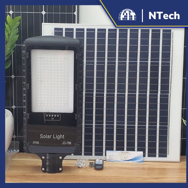 Đèn năng lượng mặt trời Jindian- Đèn đường JD-798 Công suất 300W Khung Nhôm, Chip Led "SMD" - BH 02 Năm