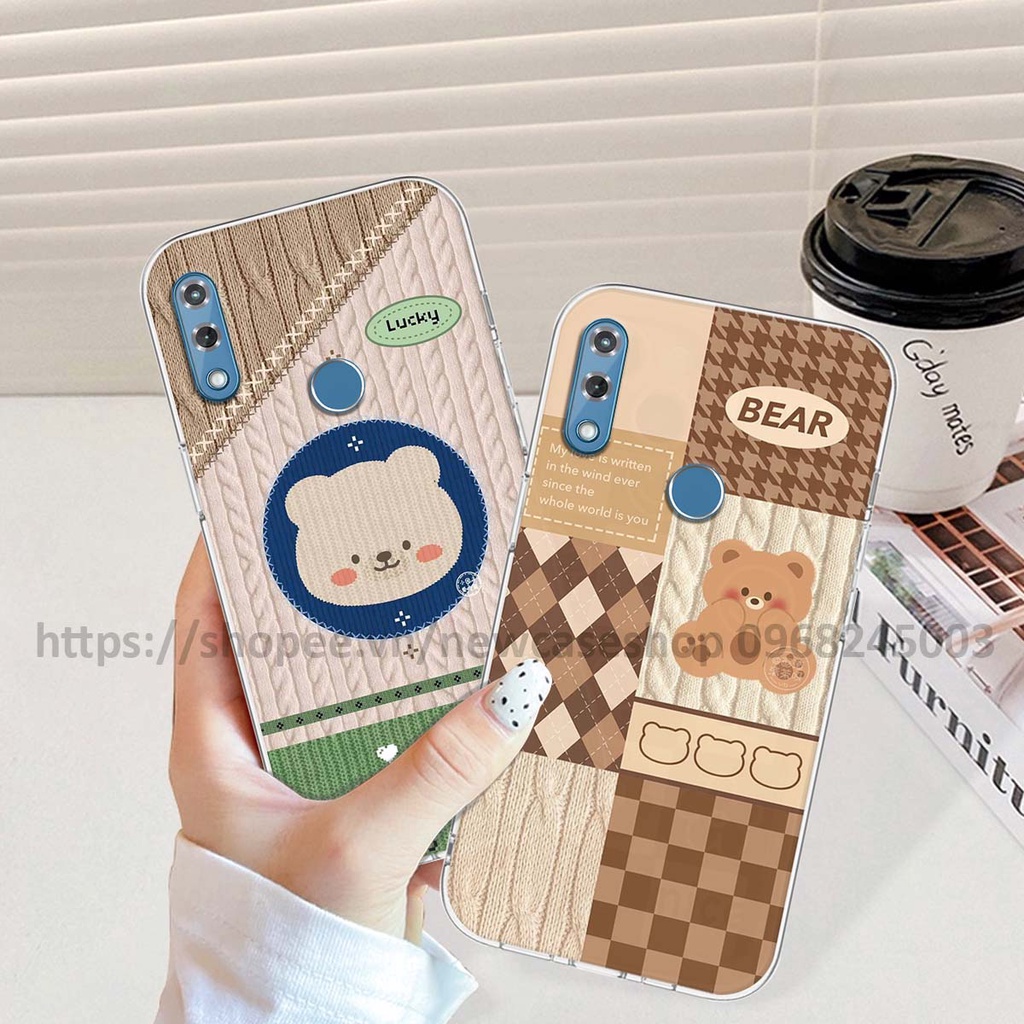 Ốp lưng Vsmart Star / Star 3 / Star 4 in hình họa tiết len Bear Cute