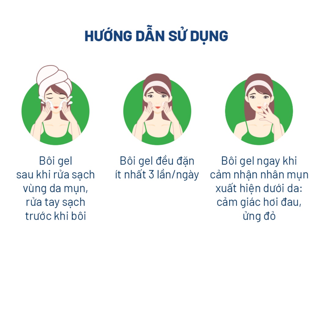 Gel bôi mụn viêm, mụn sưng, mụn đỏ, mụn đầu đen Hiruscar Anti-Acne Spot Gel+ 10g - Nhà thuốc An Đức