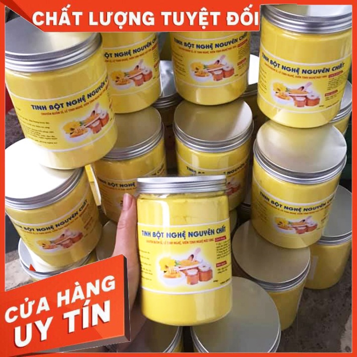 Tinh bột nghệ nếp Hải Hậu (200g), bột nghệ vàng nguyên chất, chất lượng, đắp mặt, bột pha uống