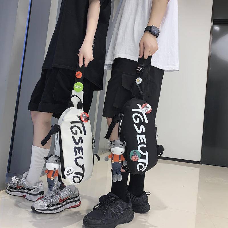 Túi Đeo Chéo Ngực Thể Thao Bằng Vải Bạt Thời Trang Nam Nữ