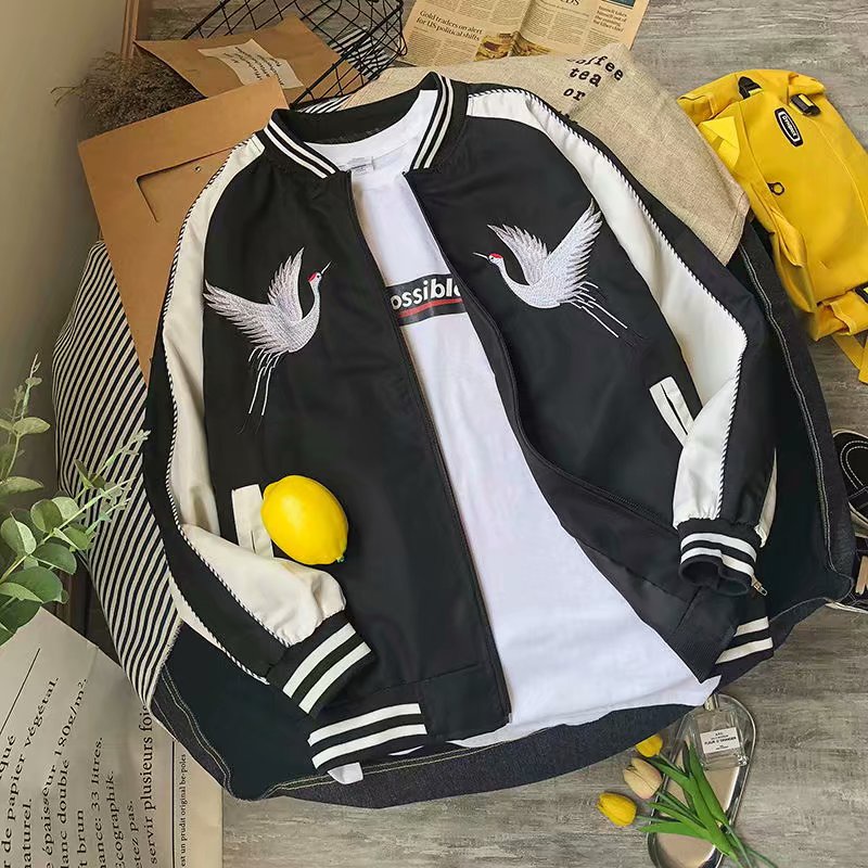 Áo Khoác Bomber Họa Tiết Thêu Thời Trang Cá Tính Cho Nam