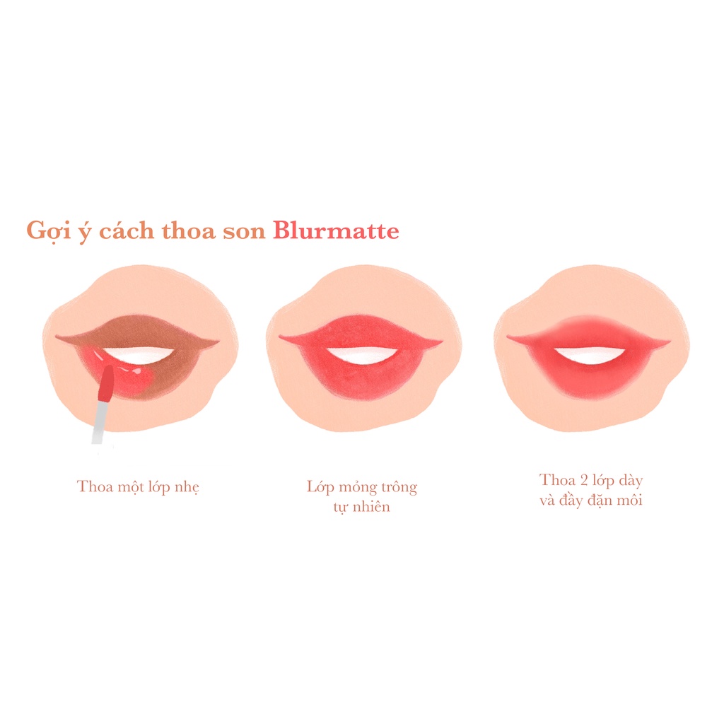 Son kem siêu nhẹ không trôi - Đỏ nâu gạch  - Dear Self Beauty Blurmatte