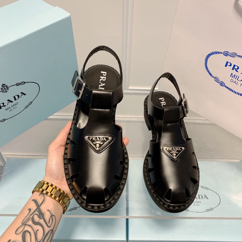 Xăng đan Prada Chống Trượt Thoáng Khí Thời Trang Mùa Hè Cho Nữ