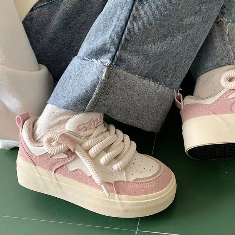 Giày Mũi Tròn 195 One more Phối Màu Thời Trang Dành Cho Nữ