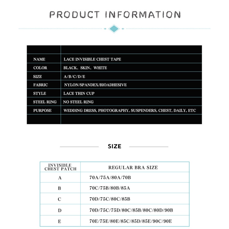 AOFEIQIKE AOFEIQIKE Miếng Dán Ngực Silicone Vô Hình Tái Sử Dụng Được Không Dây Cup A-E []