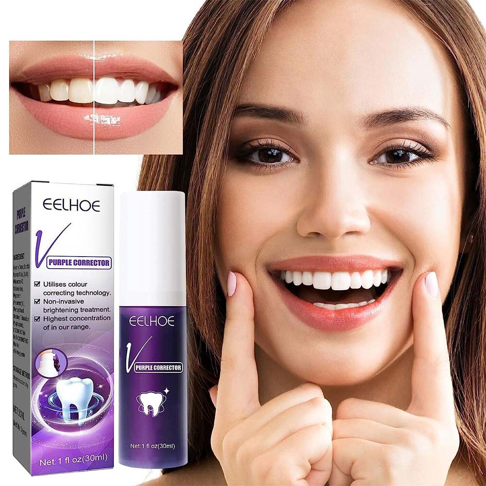 V34 Colour Corrector , Tooth Stain Removal Purple Teeth Whitening