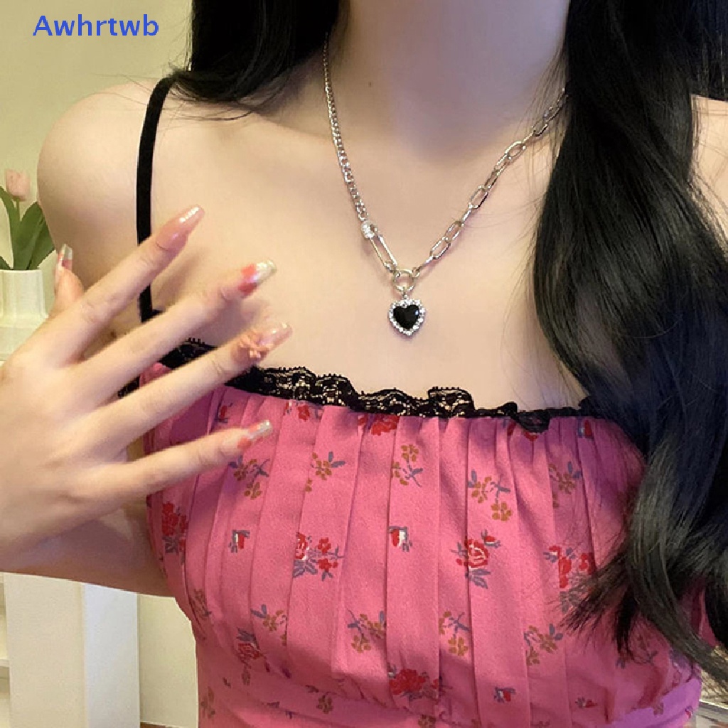 Vòng Cổ Choker Hình Trái Tim Màu Đen Phong Cách Punk Thời Trang Cho Nữ Mới