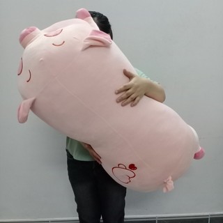 HEO NHỒI BÔNG SIZE ĐẠI GẤU BÔNG HEO BUỒN NGỦ KHỔNG LỒ VẢI MỊN GÒN ĐẦY [ẢNH THẬT]