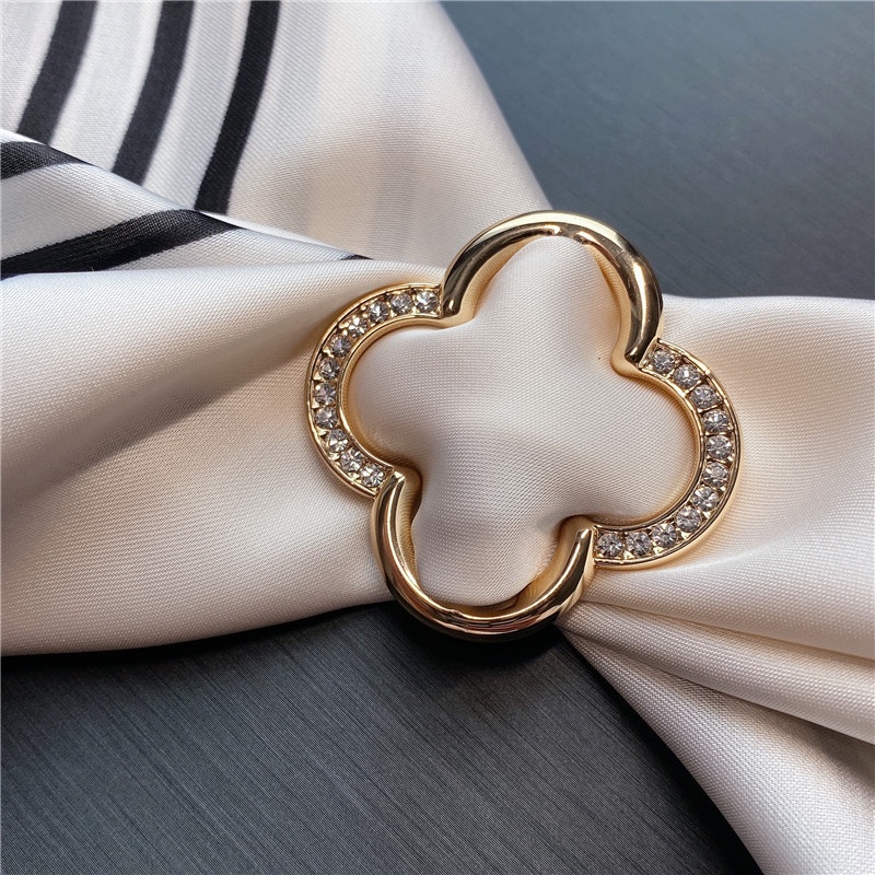 Khóa Cài Khăn Quàng Cổ Lụa Đính Đá Đa Năng Thời Trang Cao Cấp Phong Cách Hàn Quốc