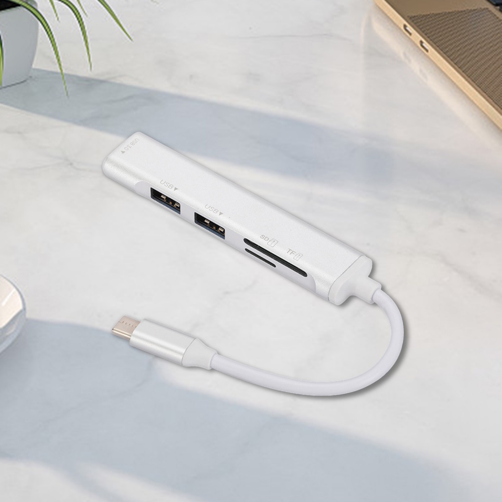Bộ Chia Cổng USB 2.0 Type-C Đa Năng 5 Trong 1 Cho Laptop