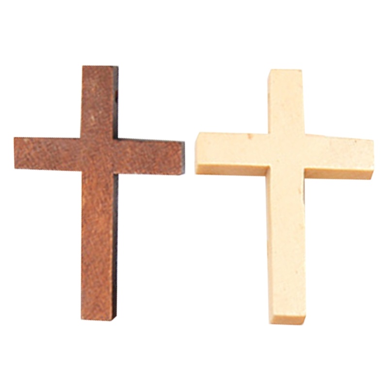 Flgo Set 50 Mặt Vòng cổ Hình Thánh Giá Mini Bằng Gỗ