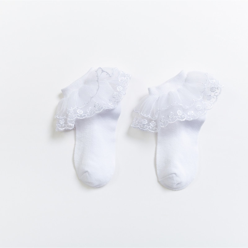 Vớ Ren Lưới Mềm Mại Co Giãn Thoáng Khí Màu Trơn Thời Trang Mùa Hè Hàng Mới Dành Cho Trẻ Em