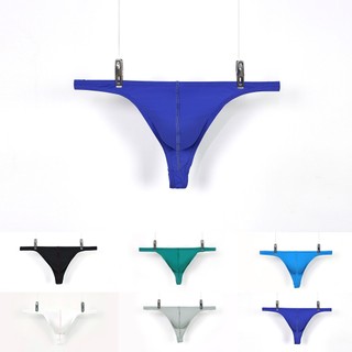 1* - Mens Sexy G-String Briefs Low-Rise Ice Silk Underwear T-Back Bikini Panites