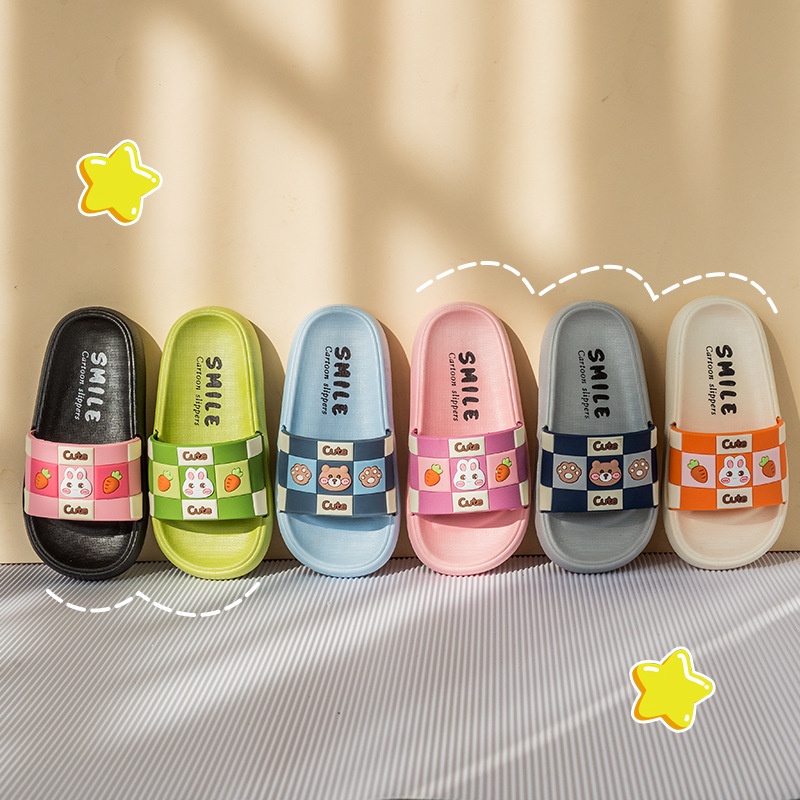 Dép xỏ ngón AMILA đi trong nhà chống trượt họa tiết hoạt hình dễ thương cho bé trai tiểu học