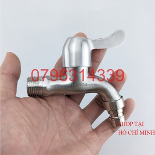 Vòi hồ inox 304 Đúc. Vòi Hồ đúc đẹp gắn tưới cây,gắn máy giặt