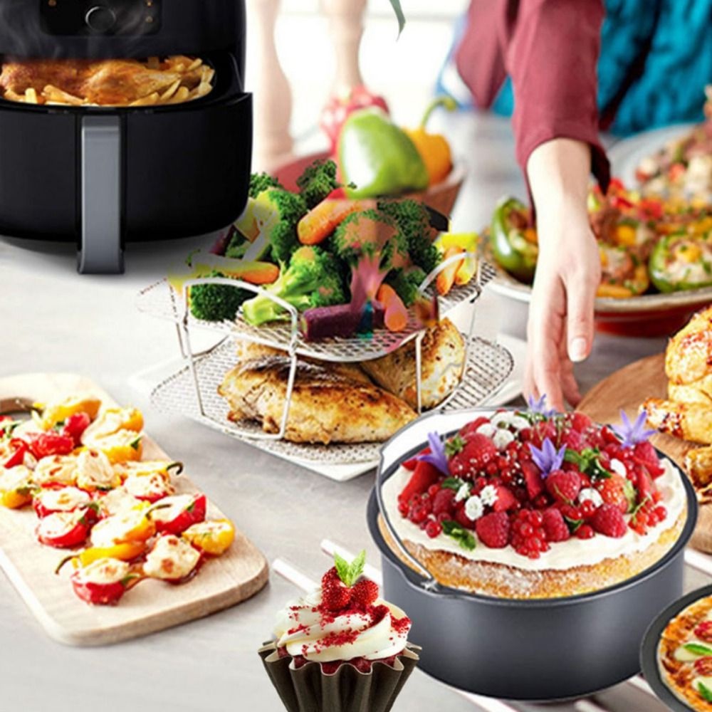 Giá Nướng Khoai Tây Chiên Hình Vuông Đa Năng Chống Trượt Chịu Được Sức Nặng