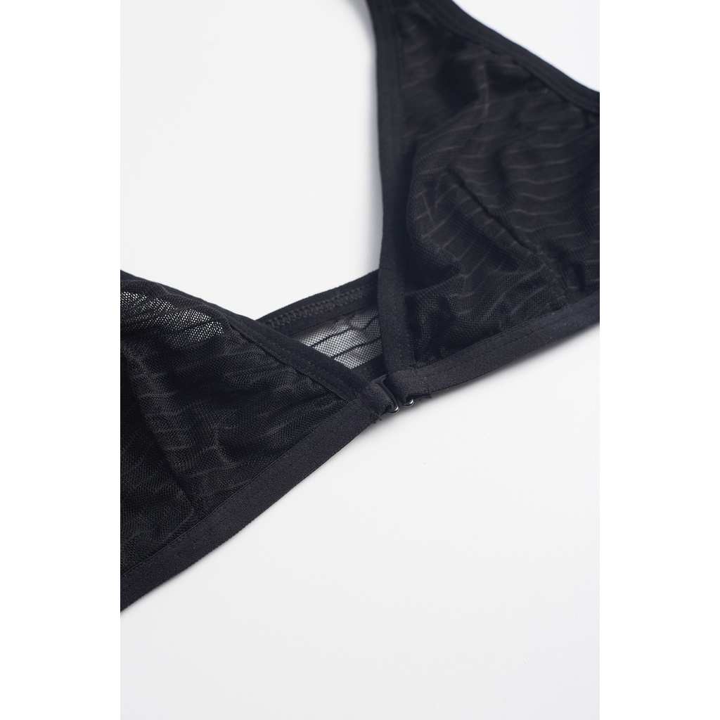 Áo lót Triangle lưới kẻ đen kèm đệm mỏng Lace.thelabel | BigBuy360 - bigbuy360.vn