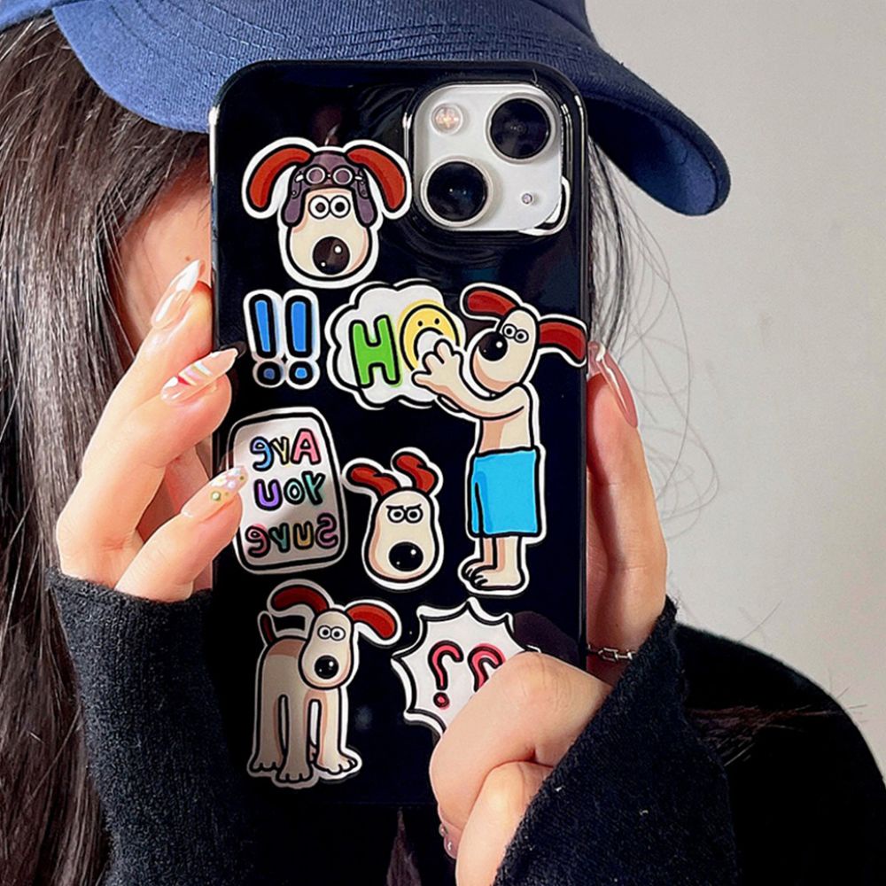 Ốp Điện Thoại TPU Mềm Chống Dấu Vân Tay Và Chống Rơi Họa Tiết Chú Cún Hoạt Hình Dành Cho IPhone 11 12 13 14 Pro Max