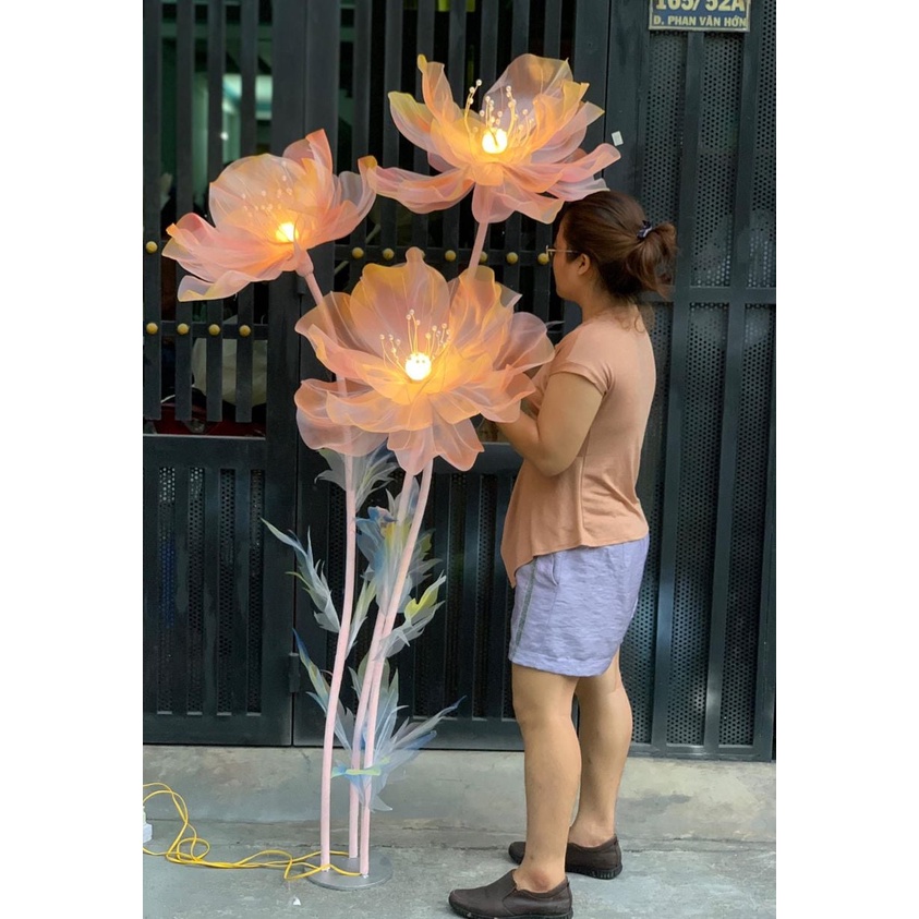 Set Hoa Vải Trang Tí Khổng Lồ  Có Đèn