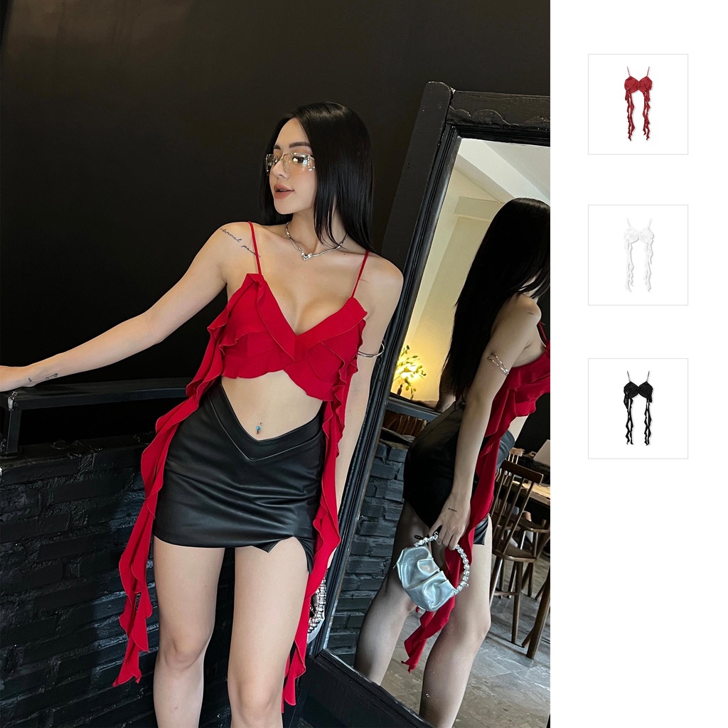 Áo Cami Top Extra Long Fringe