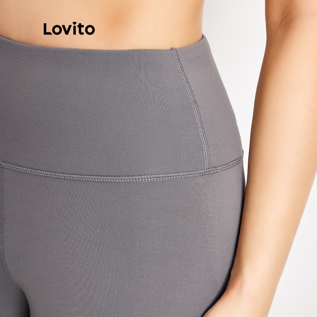 (Vật phẩm thiết yếu) Quần Legging Màu Trơn Thời Trang Thể Thao Lưng Cao Mùa Hè