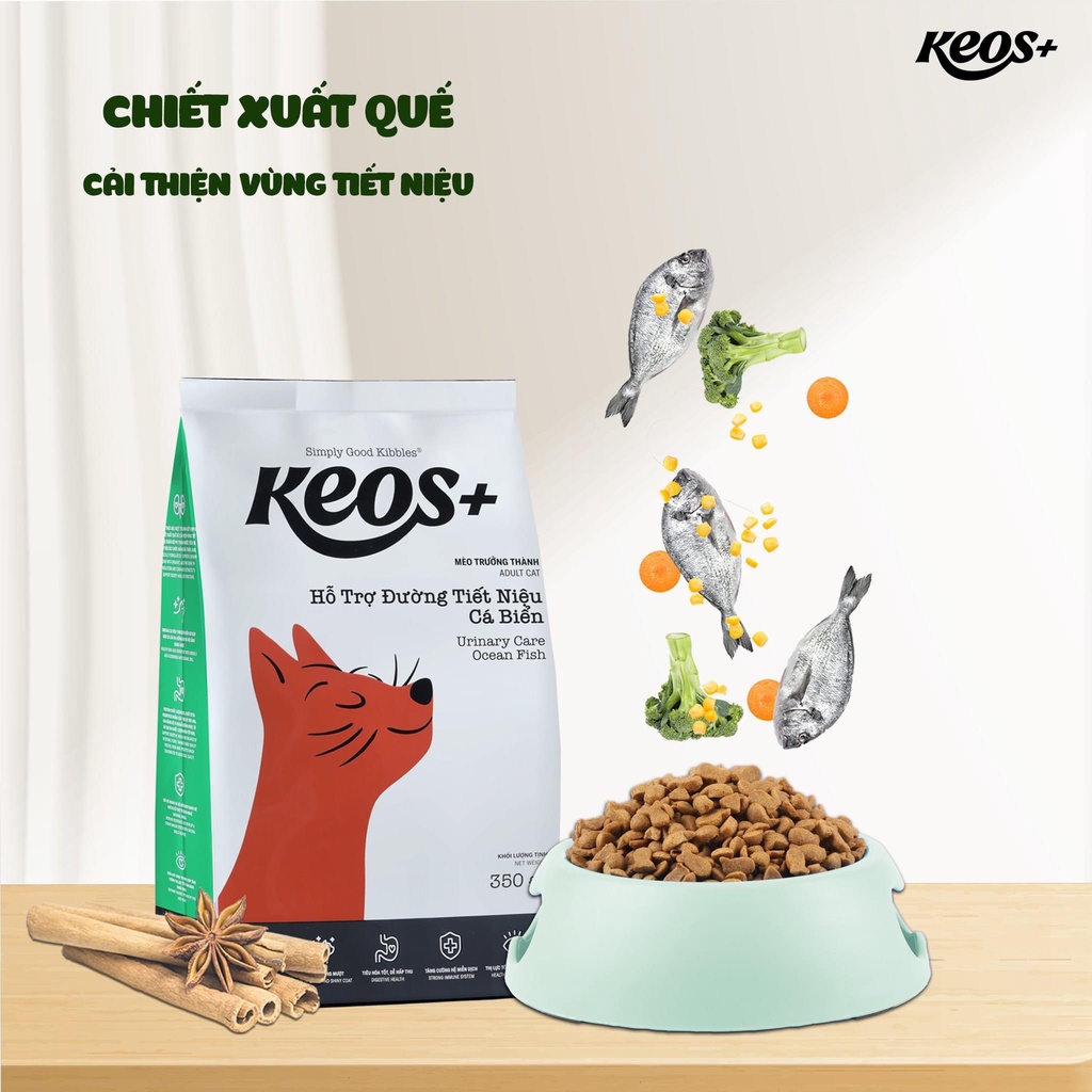 THỨC ĂN KHÔ CHO MÈO KEOS TIẾT NIỆU CHỐNG SỎI THẬN GÓI 1,5KG