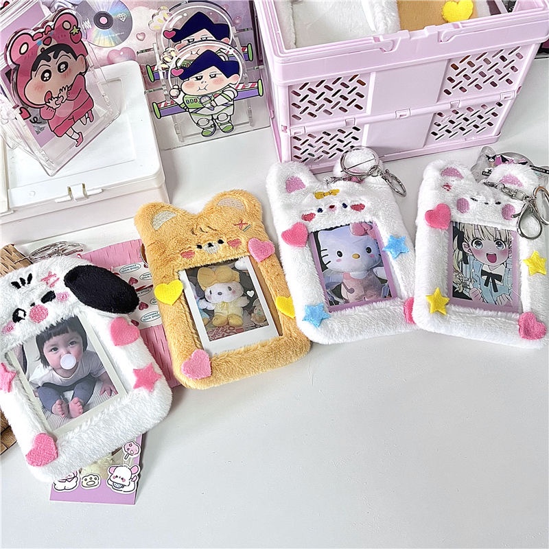 Túi Đựng Thẻ Bằng Vải Flannel Mềm Hình Bentoy Milkjoy Dễ Thương Kèm Móc Khóa Cho Học Sinh Ốp